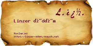 Linzer Ádám névjegykártya